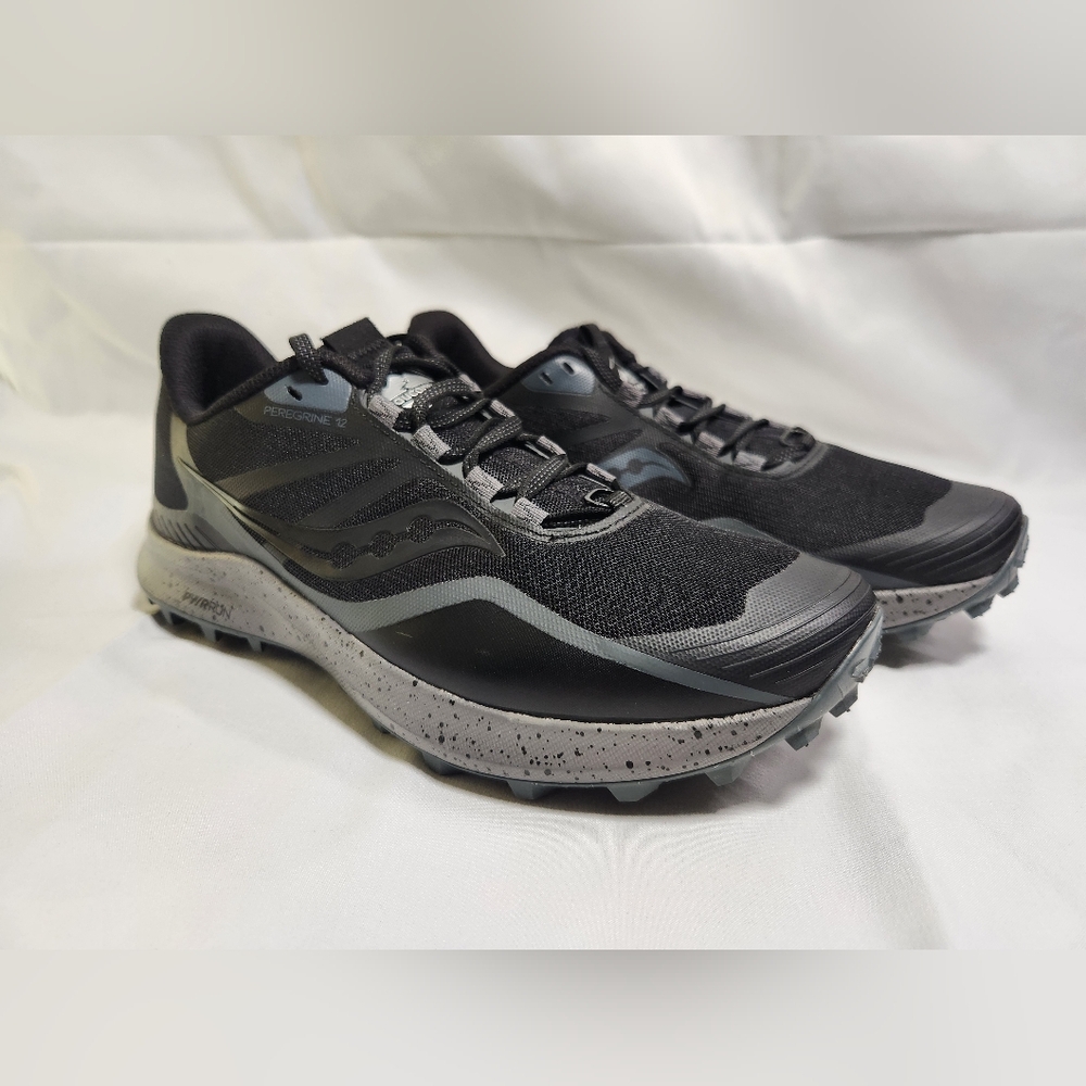 Saucony Perengrine 12 men's 8.5 black and gray
